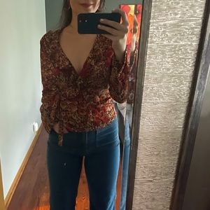 Worthington wrap top size 8